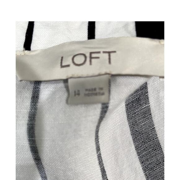 Ann Taylor Loft White & Black Jumpsuit - Size 14 (EUC) - Picture 5 of 7